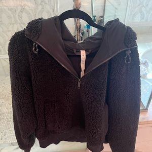 Black Lululemon Sherpa hoodie/jacket size 12